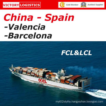 Ocean Freight/Shipping From China to Valencia/Barcelona/Fos/Marseille/Malta/Genova/Venice/Naples